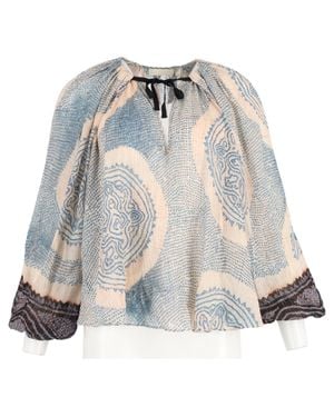 Ulla Johnson Printed Pauline Blouse - Blue