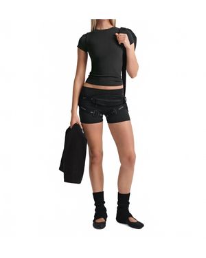 NikeSKIMS Ribbed Seamless Short Sleeve Top - Black