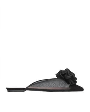 Pretty Ballerinas Ella Mesh Mules - Black