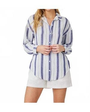 Bella Dahl Long Sleeve Button Down Shirt - Blue