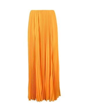 Patrizia Pepe Long Pleated Skirt - Orange