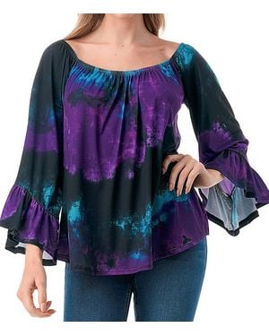 VAVA Eyewear Cordelia Off Shoulder Top - Blue