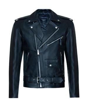 Infinity Leather Brando Indian Cowhide Jacket - Blue