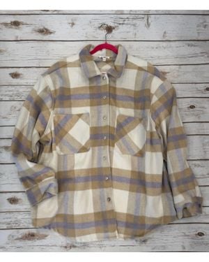 Geegee Plaid Shacket - Gray