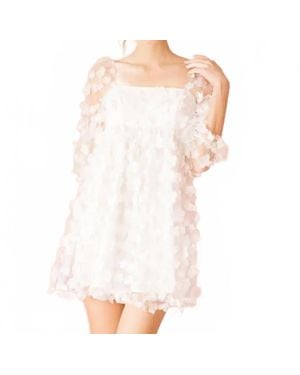 Storia Daisy Flower Dress - White