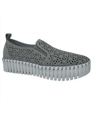 Very G Nicole Perforated Edge Slip On Sneaker - Gray