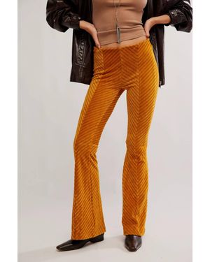 Free People Penny Pull On Velvet Pants - Orange