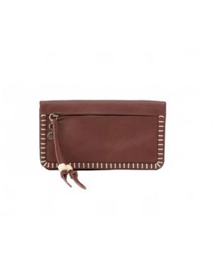 Hobo International Lumen Continental Pebbled Leather Wallet - Brown