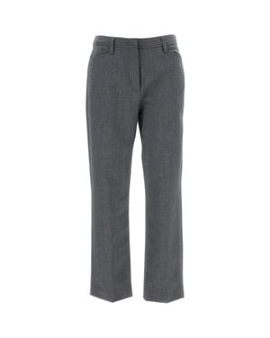 THE LATEST High-Waisted Pants With Relaxed Silhouette - Gray