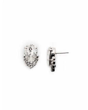 Sorrelli Teardrop And Cluster Stud Earring - White