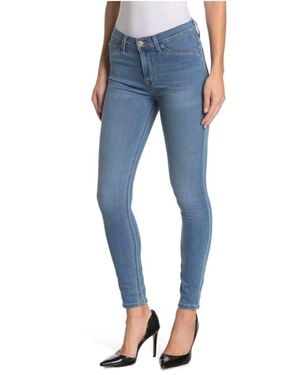 Hudson Jeans Natalie Mid-Rise Super Skinny Jeans - Blue
