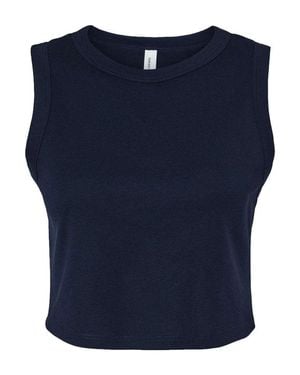 Bella Canvas Micro Rib Muscle Crop Tank - Blue