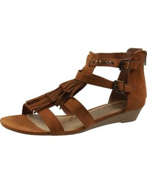 American Rag Araleah Fringe Manmade Ankle Strap - Brown