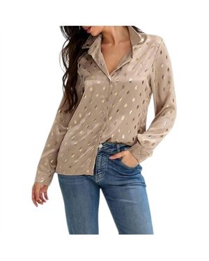Mazik Having A Ball Foiled Blouse - Blue