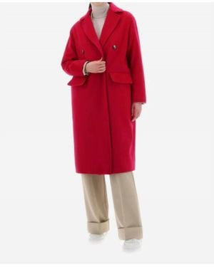 Herno Double Breasted Coat - Red