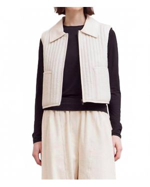 GRADE & GATHER Quilting Vest - White