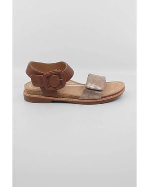Aetrex Claire Quarter Strap Sandal - Brown