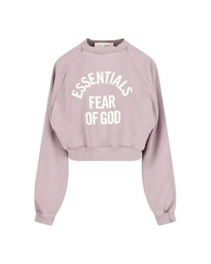 Fear Of God Cropped Relaxed Arched Logo Sweatshirt - Pink
