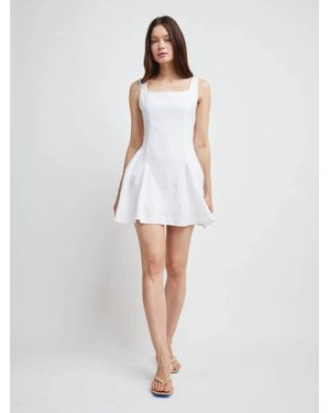 Self Contrast Sienna Mini Dress - White