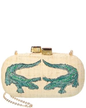 PAMELA MUNSON Le Croc Clutch - Green