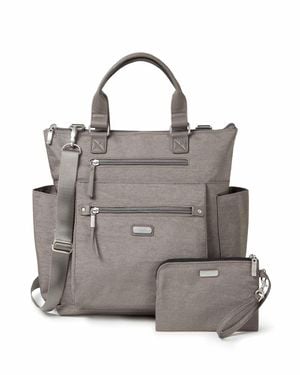 Baggallini 3-In-1 Convertible Crossbody Tote Backpack With Rfid Wristlet - Gray