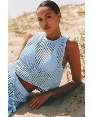 LSPACE Sander Crochet Tank - Blue
