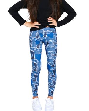 Terez Girl's Hi-Shine Leggings - Blue