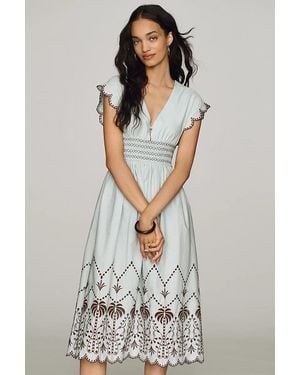 Rails Roxanne 100% Cotton Midi Dress - Gray