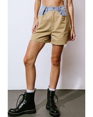 TRUEDAMES Major Mood Denim Twill Shorts - Brown