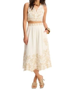 Allison Maeve Midi Skirt - Natural