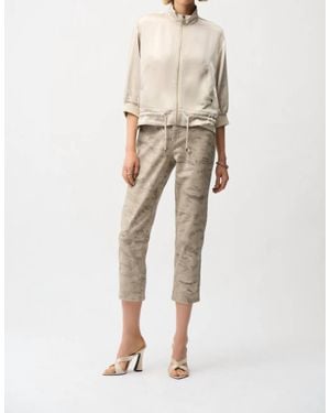 Joseph Ribkoff Zipper Relaxed Fit Jacket - Natural