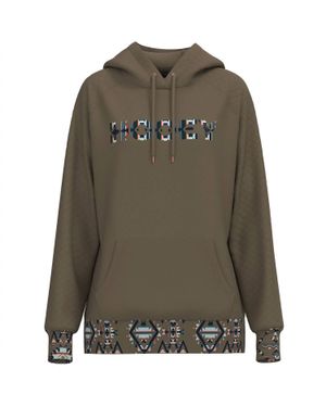 Hooey Shitake Quilted Aztec Hoodie - Green
