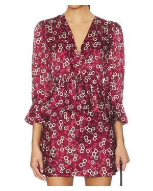 Ciao Lucia Renata V-Neck Top - Red