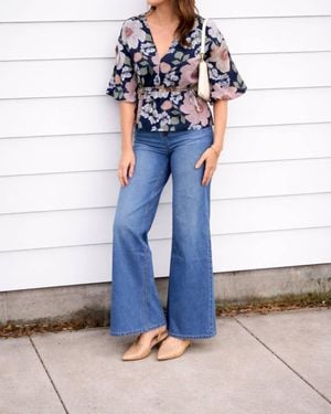 1822 Denim Wide Leg Jeans - Blue