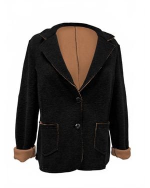 FEMME FATALE Lindz Knit Equestrian Blazer - Black