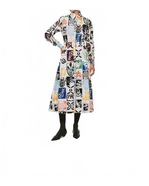 De Loreta Sasima Midi Dress - Blue