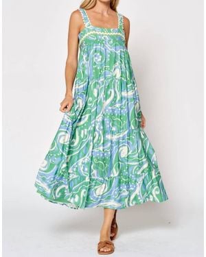 Lalavon Charleston Tiered Dress - Green
