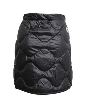 Moncler Quilted Down Mini Skirt - Gray