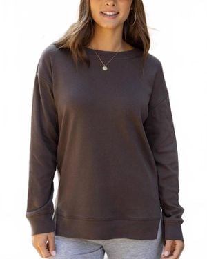 Grace and Lace Essential Long Sleeve Tee - Brown