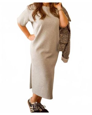 Before You Collection Butter Modal Midi Shirt Dress - Natural
