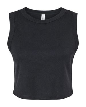 Bella Canvas Micro Rib Muscle Crop Tank - Black