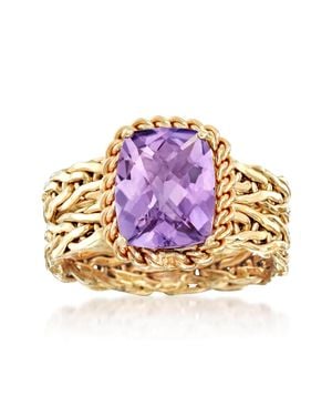 Ross-Simons Amethyst Woven Ring - Pink
