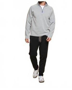 Fundamental Coast Later On Quarter Zip Sweater - Gray