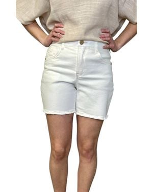 Democracy High Rise Cascade Shorts - White