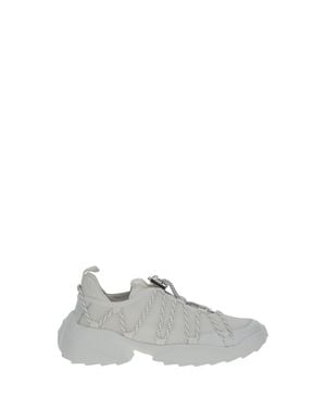 Roger Vivier Sporty Sneakers With Textured Mesh Upper - Gray