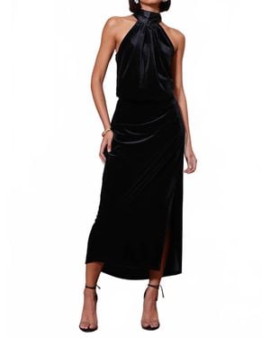 Bishop + Young Velvet Halter Top - Black