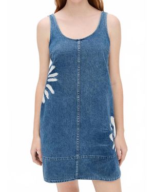 Madewell Minimal Denim Shift Dress - Blue