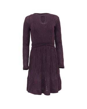 Missoni M Keyhole Mini Dress - Purple
