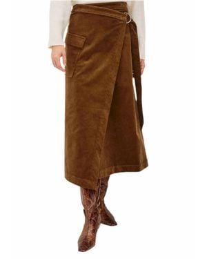 Rails Graciela Cord Midi Skirt - Brown