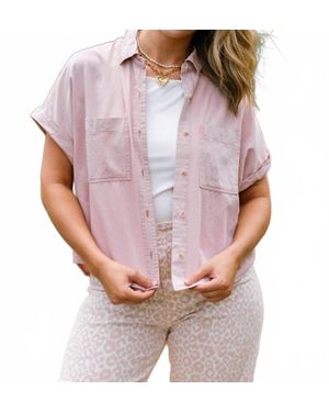 C'isa Faye Button-Up Top - Purple